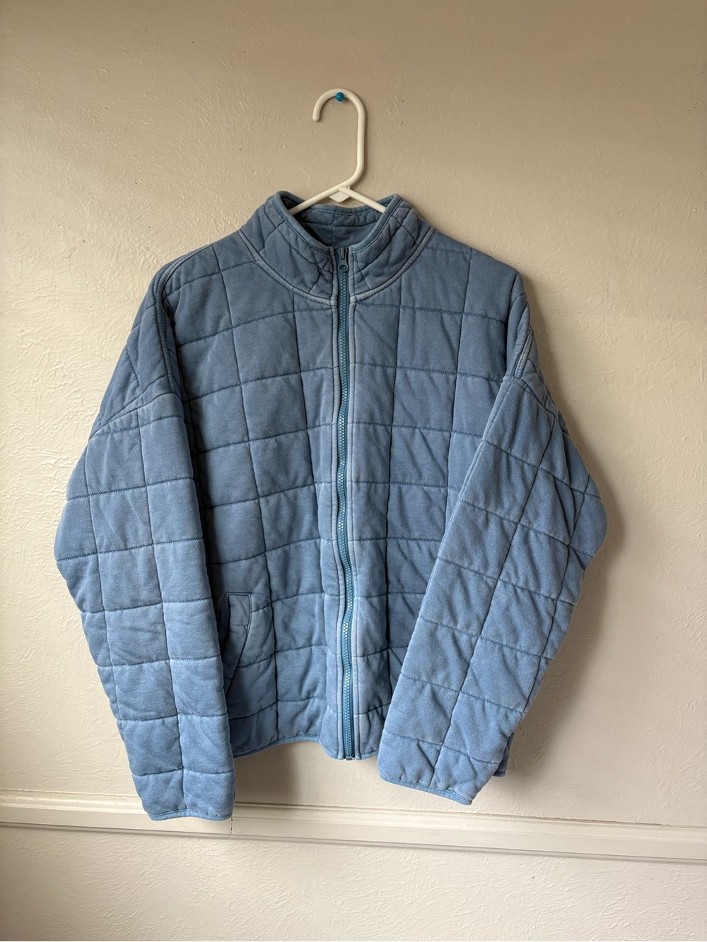 World Market Light Blue Quilted Puffer Jacket